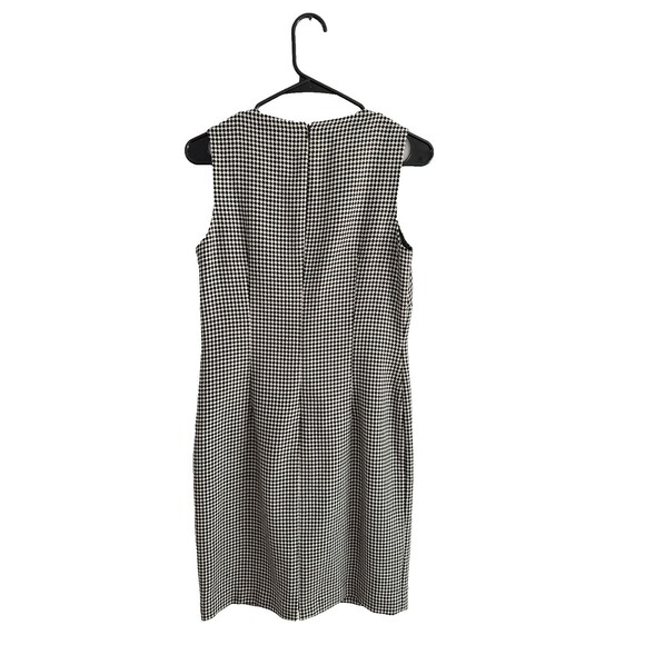 Vintage Ann Taylor 100% Wool Sheath Dress Size 6 P Houndstooth Square Neck New - Picture 2 of 9